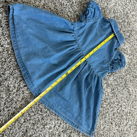 Levi's Bubble Short Sleeve Button Up Collared Denim Dress Girl's Size 2T - Picture 8 of 10
